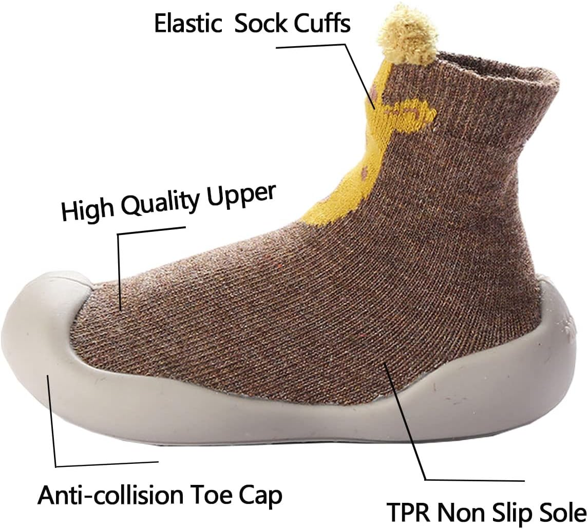 Toddler Baby First Walking Socks Shoes Cute Animal Anti-Slip Breathable Baby Girl Boys Floor Socks Indoor Outdoor image number 4