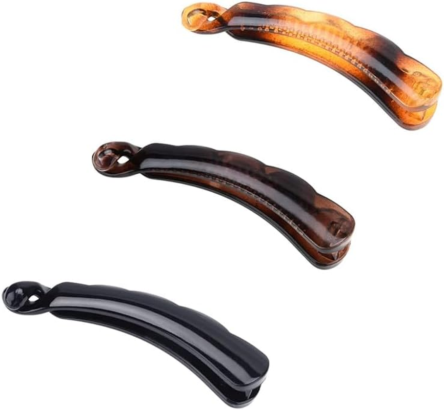 Apricitie Pack of 3 Banana Hair Clips, Hair Clips, Vintage Banana Hair Clips, Fish Clips for Long Hair, Banana Clips, Comb Fish Clips, Banana Hair Comb, for Women and Girls image number 2