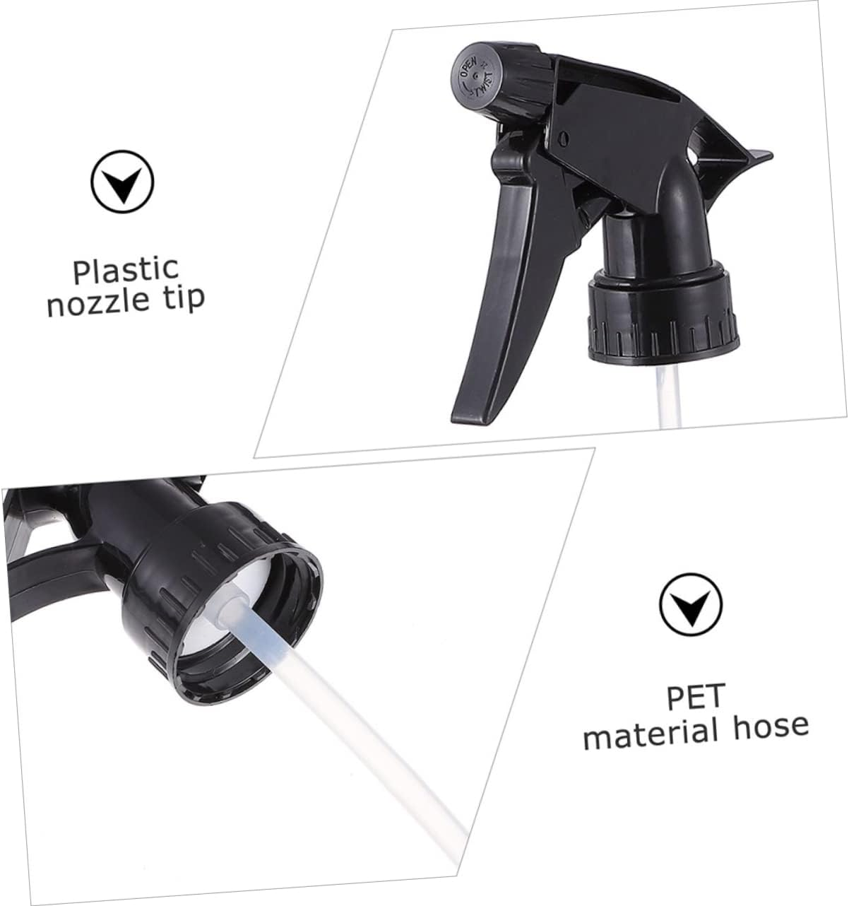 15Pcs Spray Bottle Nozzle Replacement Tops for Standard Neck Bottles Practical for Plant Watering Air Fresheners and Hairspray Durable Pp Material Tube image number 6
