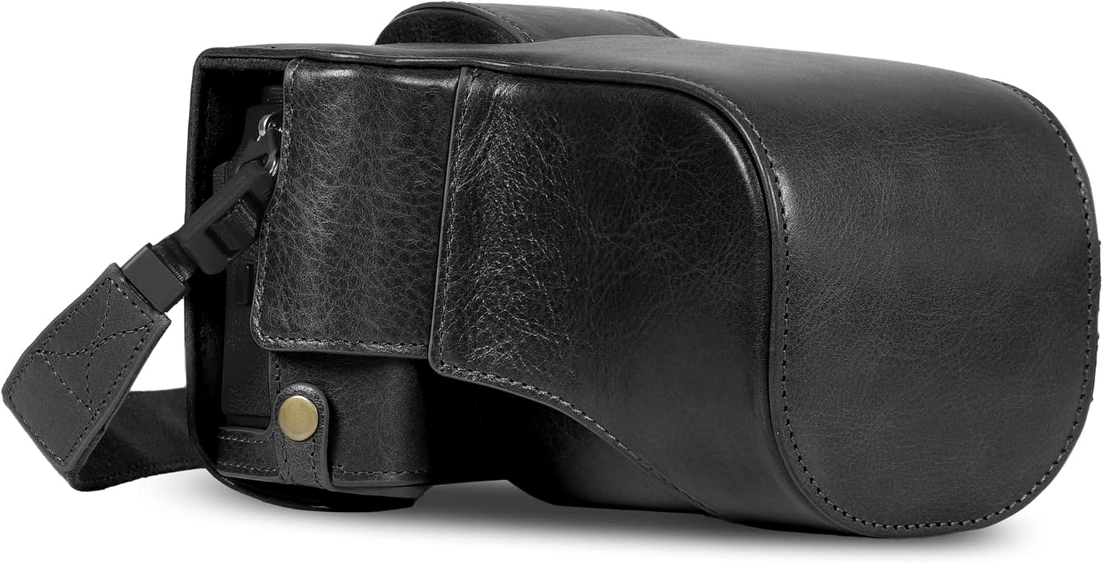 Megagear Ever Ready Genuine Leather Camera Case Compatible with Fujifilm X-T5