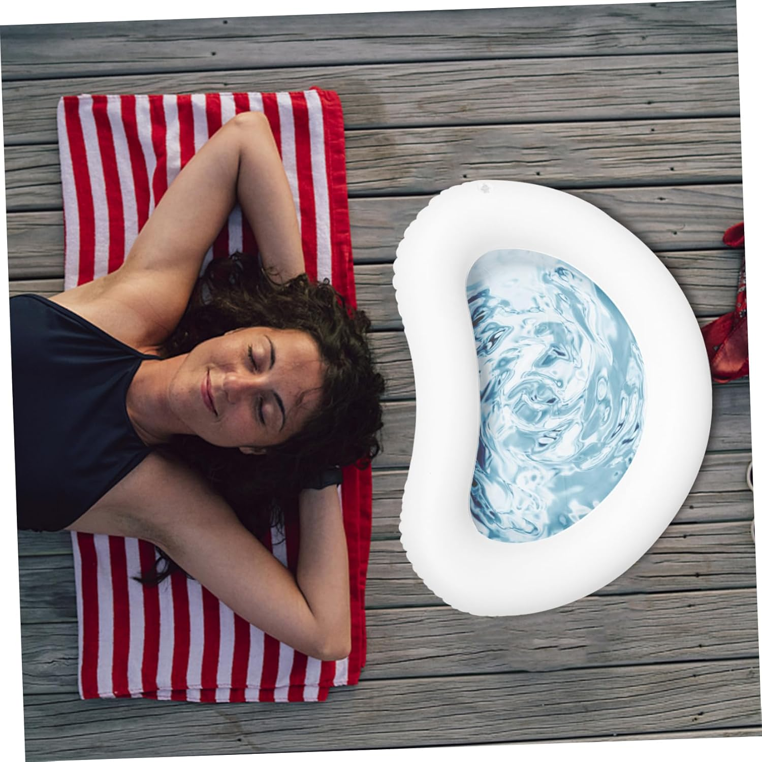 JECOMPRIS Inflatable Foot Bath Basin for Easy Cleaning for above Ground Pools and Camping Pvc Material for Quick Setup Portable Foot Soaker for Beach Trips and Outdoor Fun image number 6