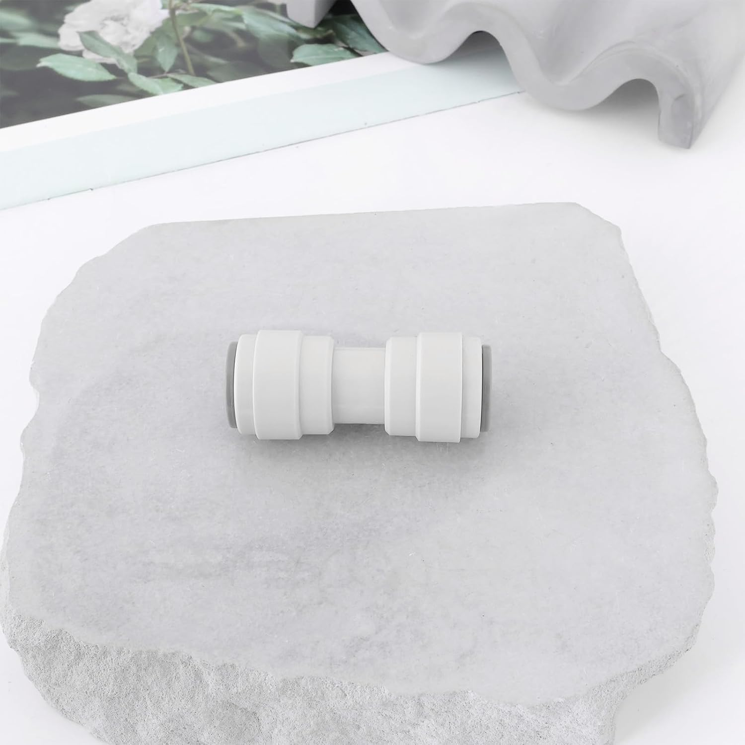 SG Store 4Pcs 12Mm Straight Push Fit Pipe Water Connector Straight Coupling 12Mm Peplace Part PM0412E WS1204 for Water Pipe Connection White image number 1