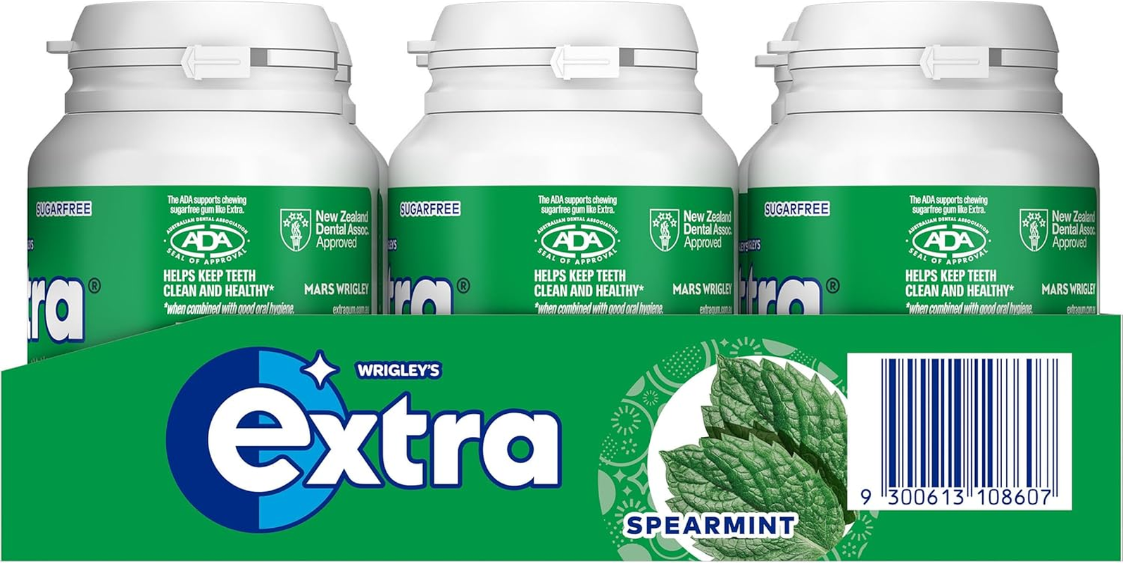 Extra Spearmint, Sugar Free Chewing Gum, 64G Bottle (Case of 6) image number 5