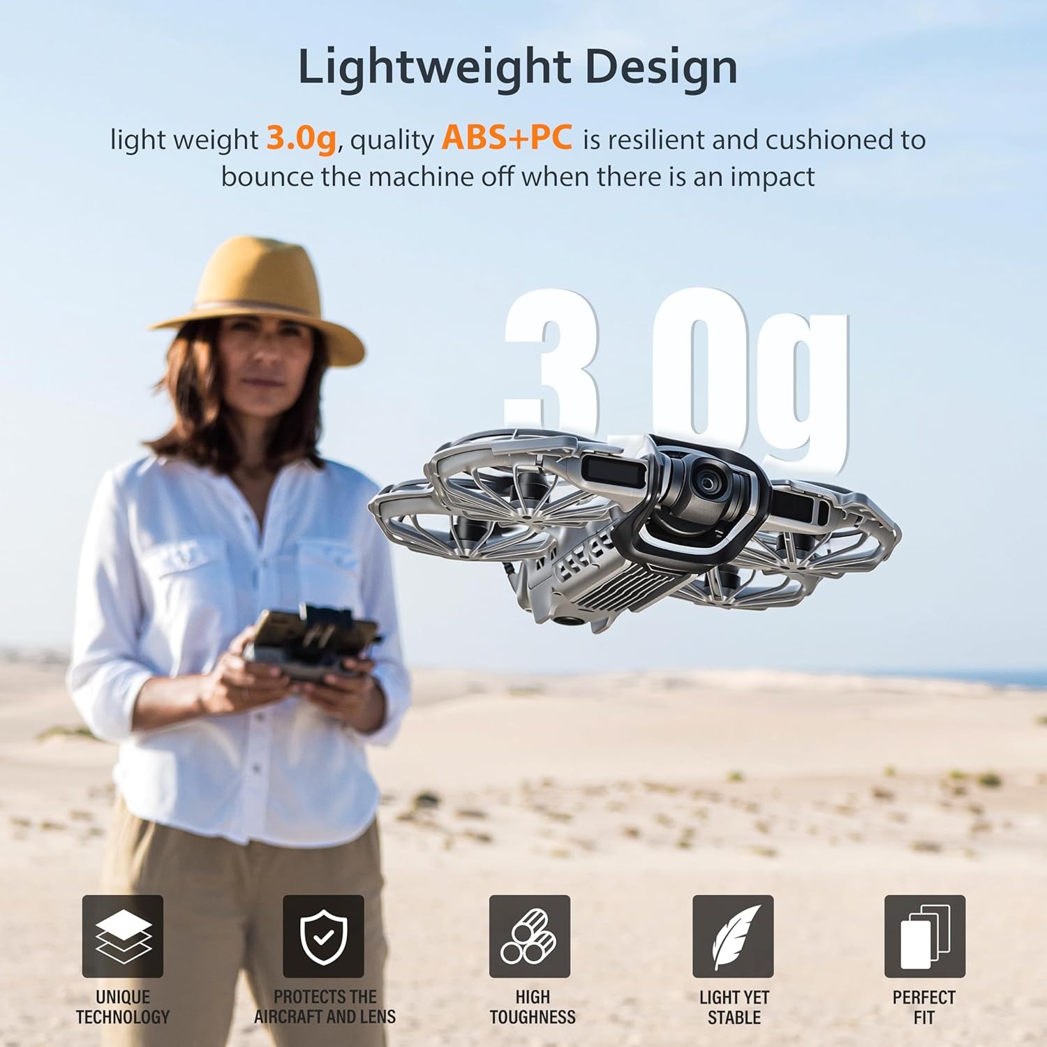 STARTRC Gimbal Bumper Guard for DJI Neo 2 Accessories, ABS Anti-Collision Gimbal Protection for DJI Neo 2 Drones - Orange image number 2