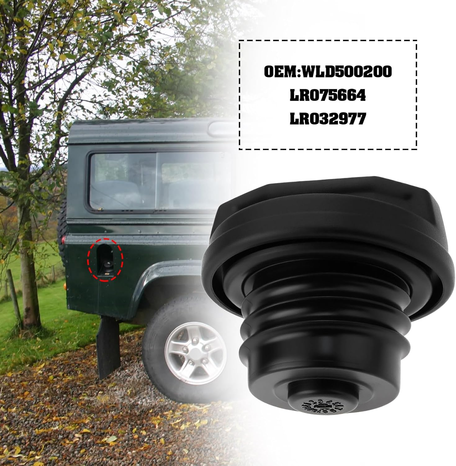 Emagtech Locking Fuel Tank Seal Cap WLD500200 LR075664 LR032977 Compatible with Land Rover Defender TD5 TDCI 2.2 2.4 1998-2016 image number 5