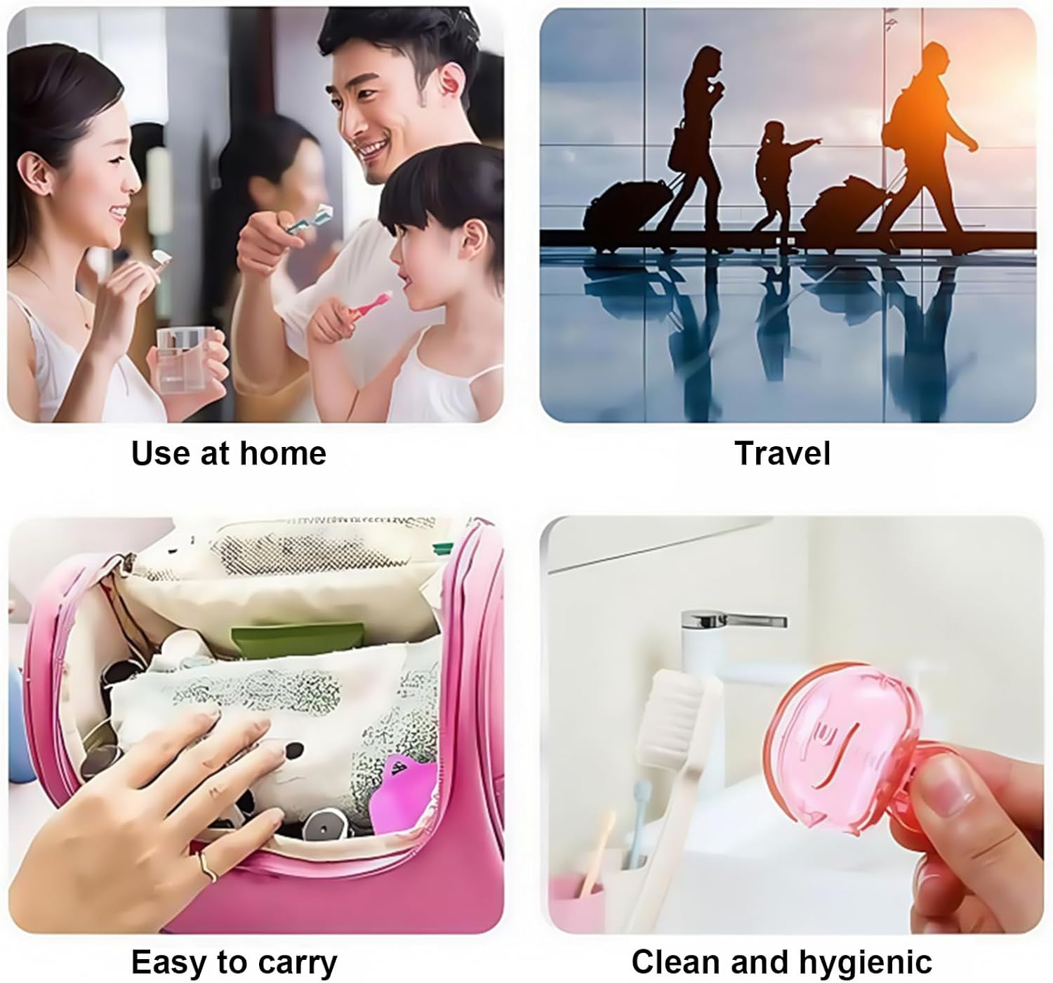 5Pack Toothbrush Cover, Toothbrush Covers for Toothbrush Head Protection,Travel Toothbrush Case, for Family Trips, Camping, Bathrooms, Schools and Business image number 1