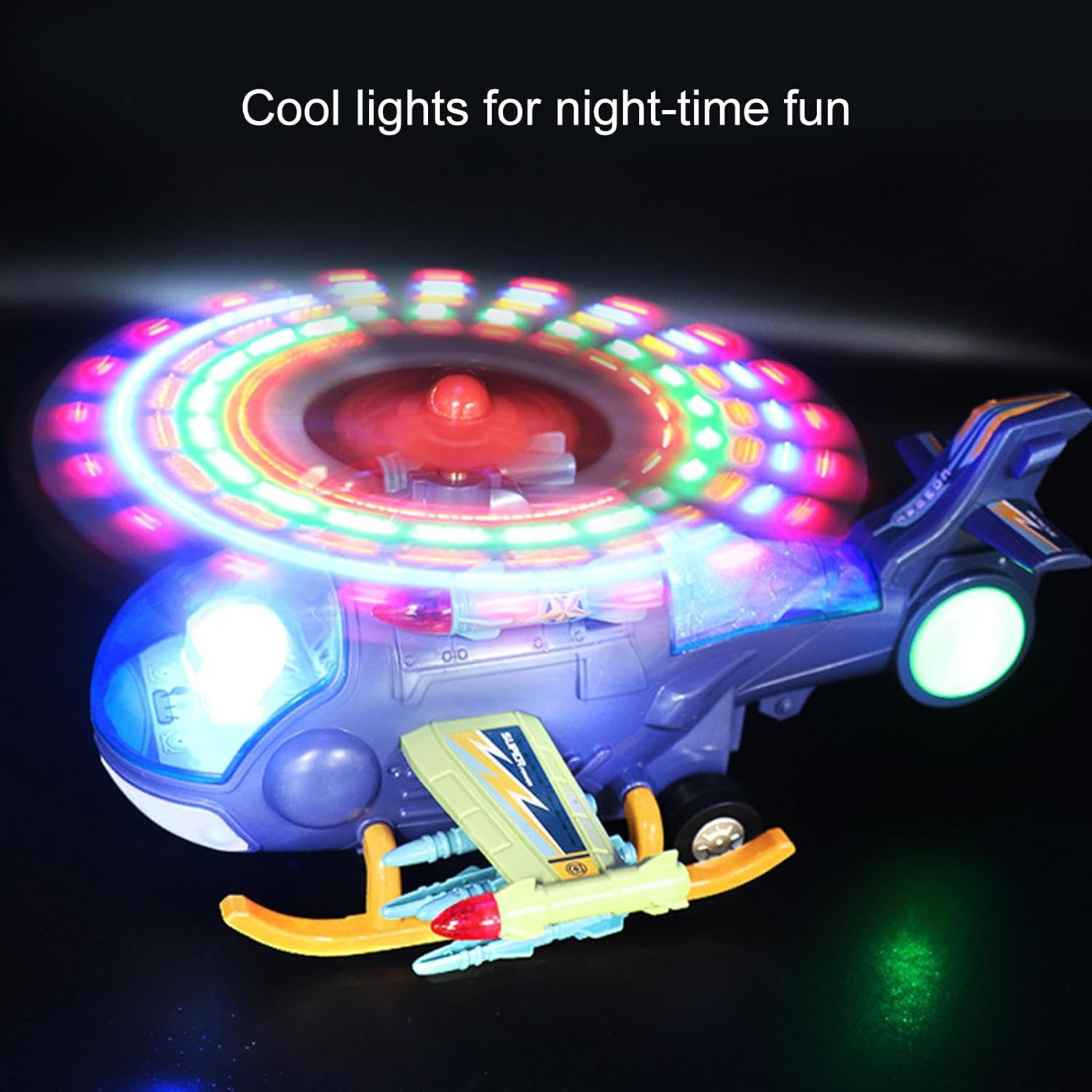 Helicopter Toy - Lighted Musical Toddler Plane Toy,Flying Helicopter Toy Fighter Model Toy Helicopter Drones for Kids Boys Girls image number 5