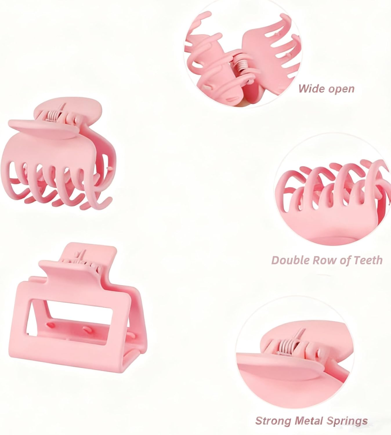 Pack of 9 Hair Clips, 3 Style Non-Slip Hair Clips Hair Clips for Women Girls Claw Clip Hair Clips Set for Thin Thick Small Hair (9 Pieces Pattern A) image number 3