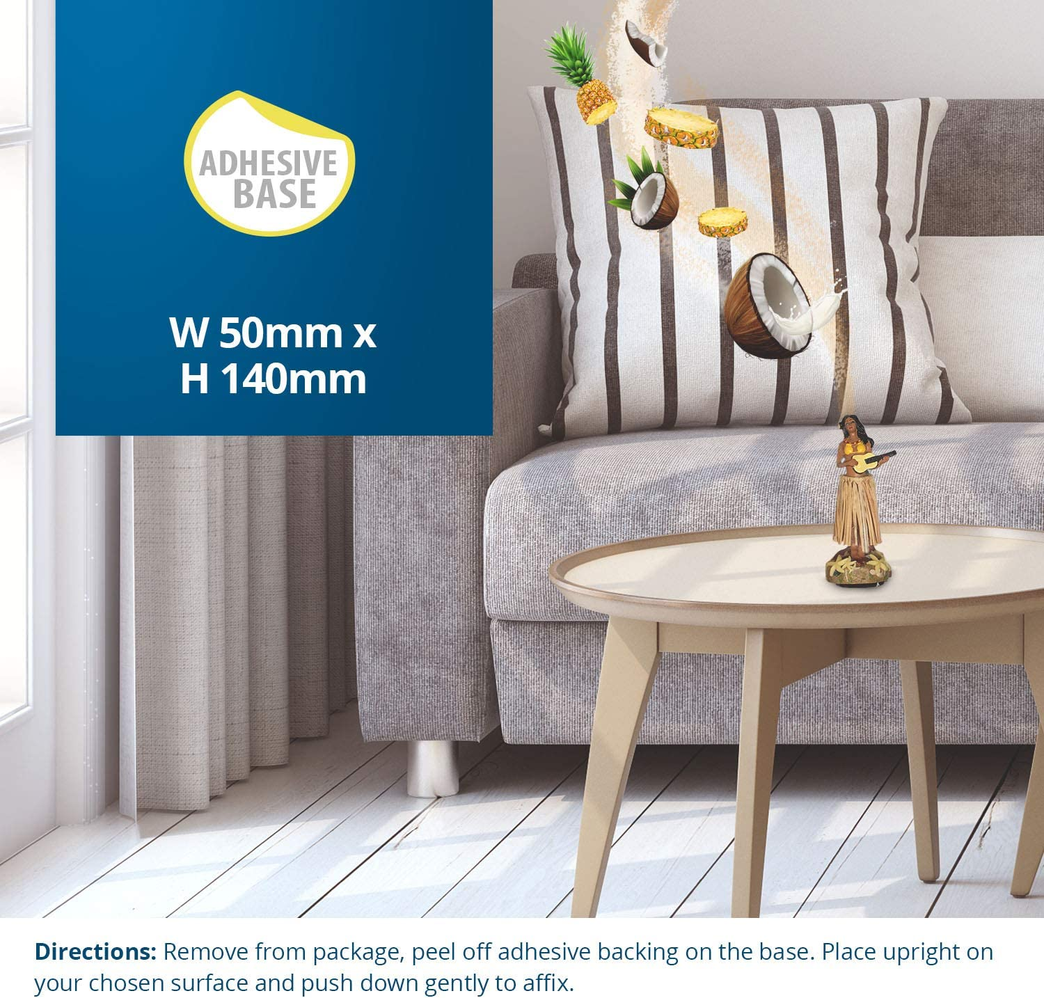 Dancing Hula Girl Car Air Freshener Pina Colada image number 3