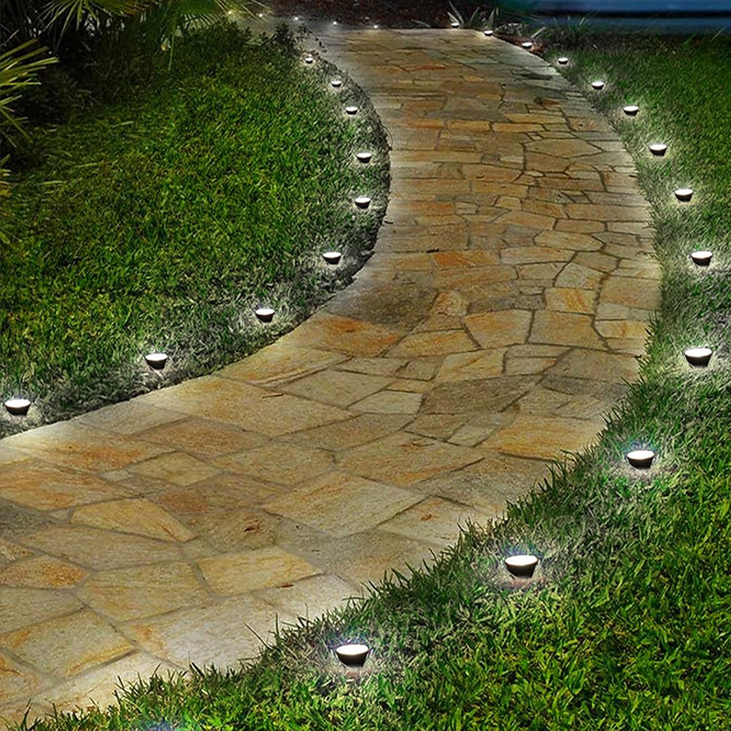 Solar Pathway Lights, 10 in 1 Design Pathway Lights Outdoor Solar Lights Outdoor Garden Lights Waterproof IP55 Solar Powered Auto On/Off for Garden Lawn Patio Yard Landscape image number 6