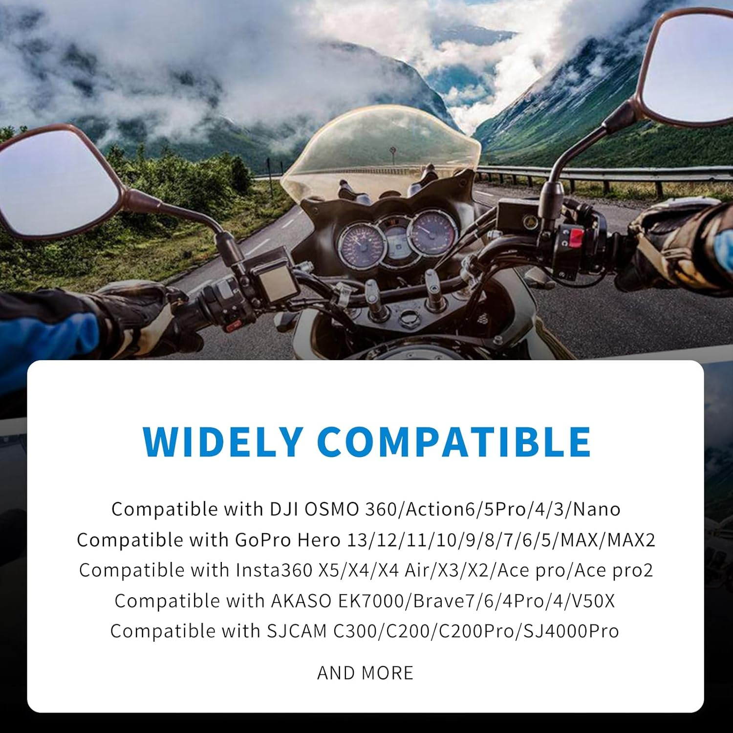 Bestoct Motorcycle Helmet Chin Strap Mount for Gopro Hero 13/12/11/10/9/8/7/6/5 Black,Dji Osmo Action 5Pro/4/3,Dirt Bike Holder Accessories Compatible with Insta360 X5/X4/X3/Acepro/Acepro2,Akaso,Sjcam image number 3