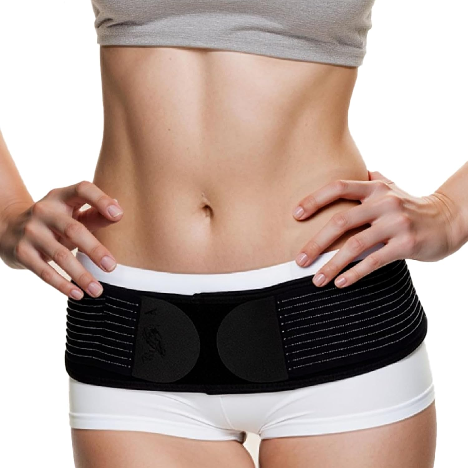 Sacroiliac Joint Hip Belt Pelvic Support Belt for Men and Women Adjustable Lower Back Support for Lower Back, Lumbar Spine and Hip Pain Suitable for 32-42 Inch Body Type image number 1