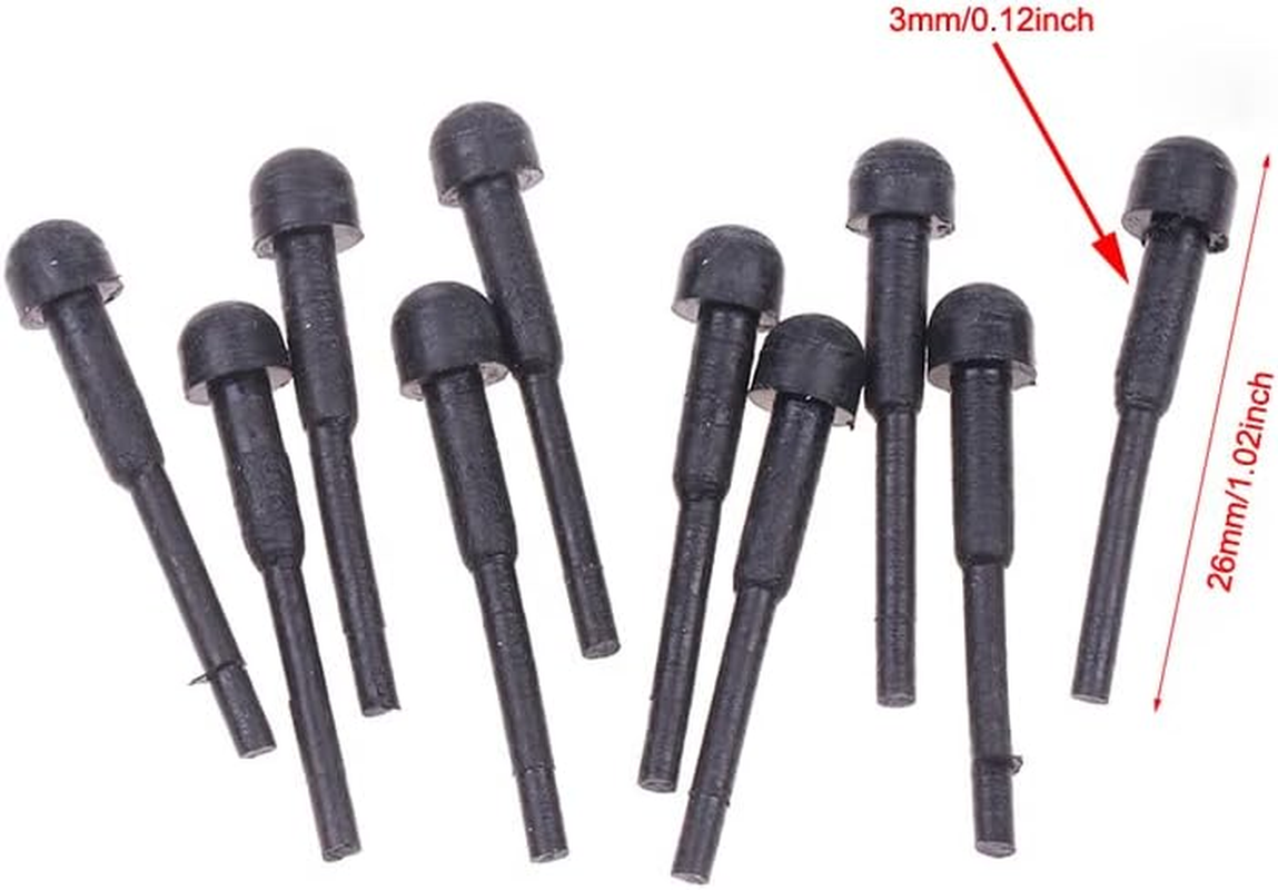 Torsor 10 Pack Hair Scissor Rubber Silencer Replacement Bumper Barber Shears Stopper Hair Cutting Clipping Cutter OD 3MM Black Muffler Stick Buffer Bumpers Silicone Grooming Parts Salon Pet Tool image number 3