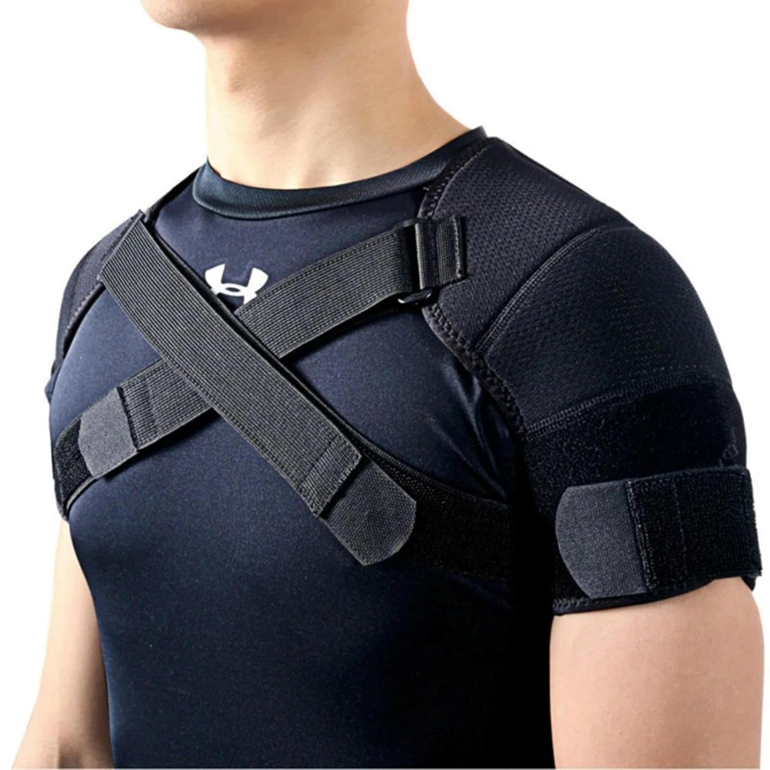 Shoulder Brace Adjustable Men Women,Shoulder Support Brace，Shoulder Support Brace for Both Shoulders, Shoulder Support Double Bandage Crossover Straps for Pain Relief & Injury Preventio image number 1