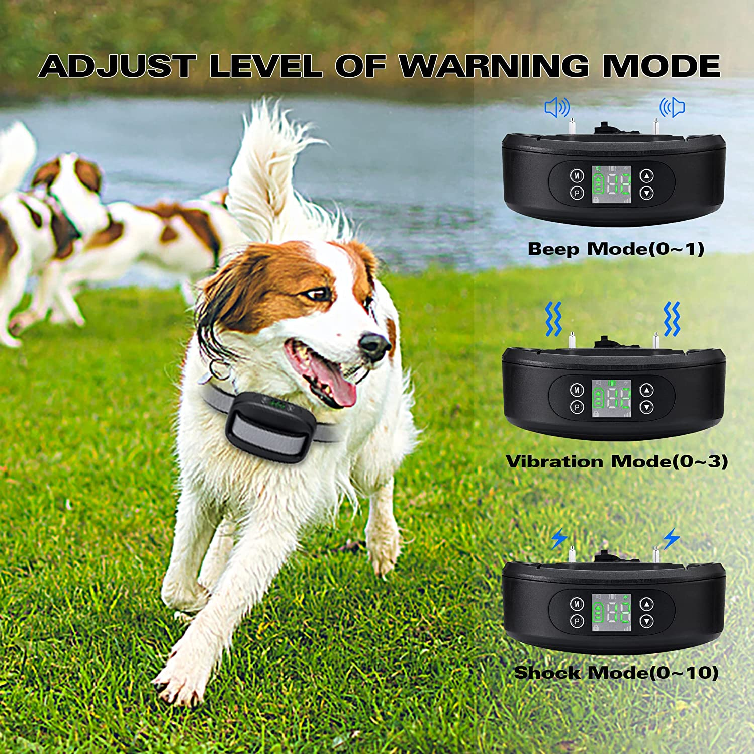 WIEZ GPS Wireless Dog Fence, Electric Dog Fence with GPS, Range 100-3300 Ft, Adjustable Warning Strength, Rechargeable, Pet Containment System, Harmless and Suitable for All Dogs image number 1