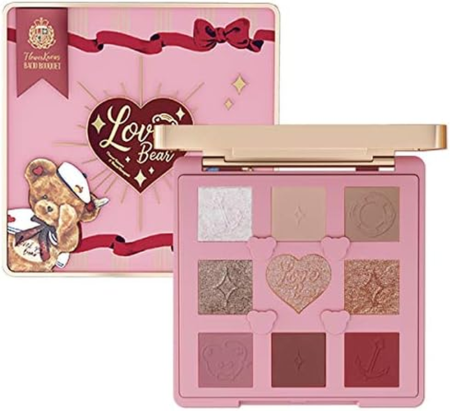 Flower Knows Lovebear 9 Color Eyeshadow Palette (Caramel Matcha) 1 Piece - Caramel Matcha image number 5