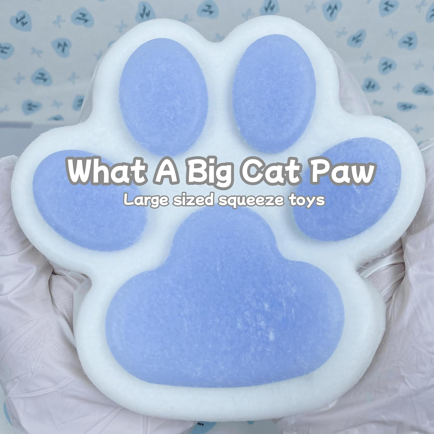 Big Cat Paw Squishy 5.5 Inch Large Size Squishies Squeeze Toys Pinch Family Squishy Cute Soft Silicone Giant Cats Paw Tangcii Fidget Stress Relief Sensory Toys Gifts for Adults Women