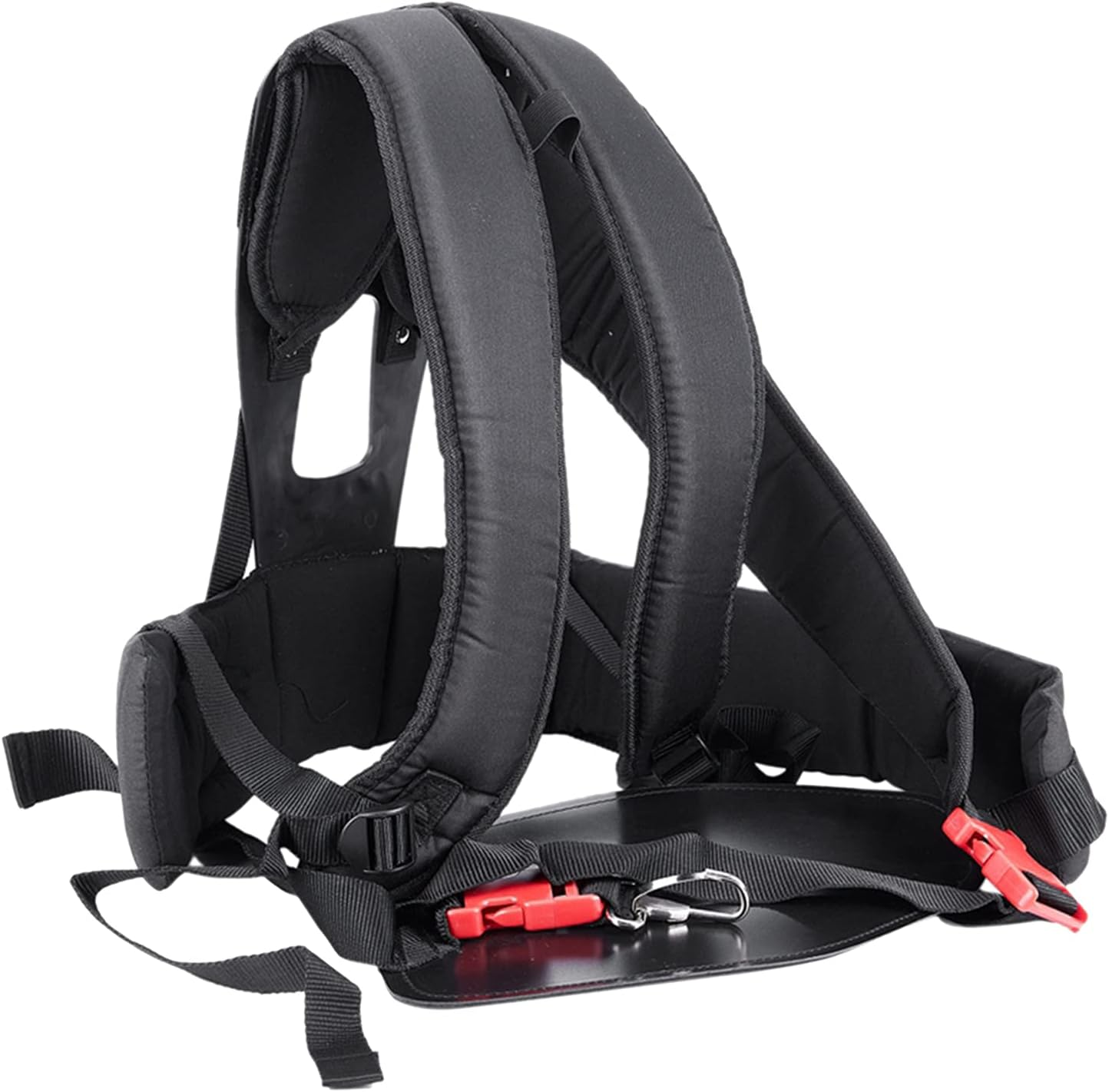 Comfort Padded S Double Shoulder Strap Harness Thicken Brush Cutter Belt Lawn Mower String Brushcutters Harness Black image number 4