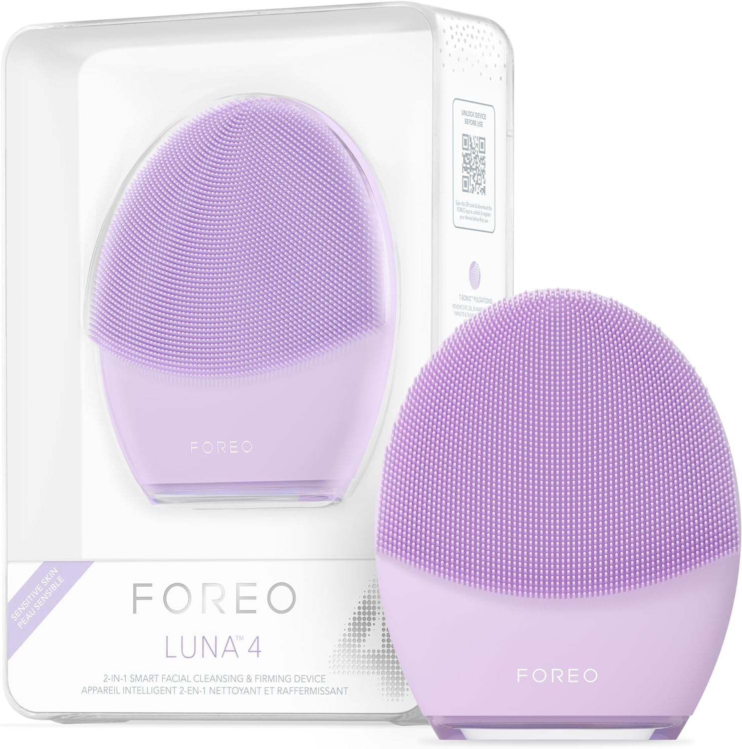 FOREO LUNA 4 Face Cleansing Brush | Firming Face Massager | anti Aging Face Care | Enhances Absorption of Facial Skin Care Products | Simple Skin Care Tools | Sensitive Skin image number 3