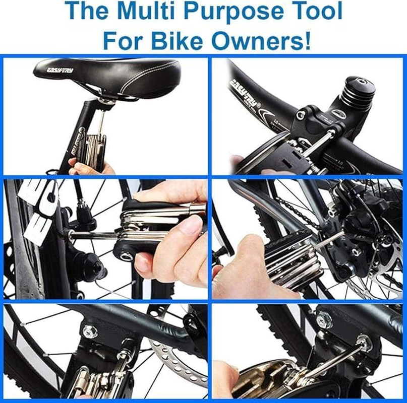 2Pcs Bicycle Multi Functional Tool Kit 16 in One, Easy to Carry Portable Tool Kit, Highway Mountain Bike Multi Functional Accessory Set Bicycle Mechanical Maintenance Tool Kit image number 1