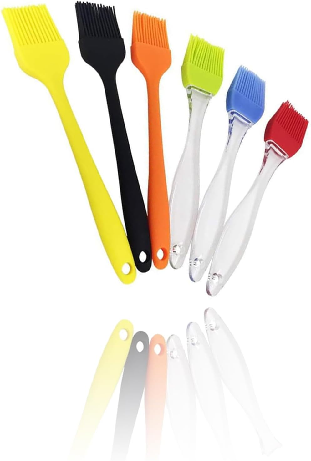 Silicone Pastry Brushes, Set of 6, Fine-Grade Heat-Resistant Basting Brushes for Oil & Butter, Non-Toxic Baking Tools for BBQ, Grilling, Cake & Bread Making, Easy Clean, Reusable image number 6