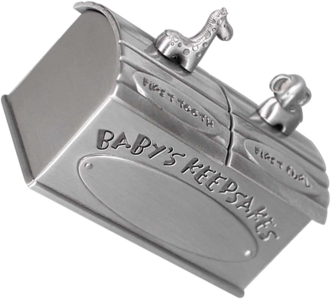 Abaodam Teeth Storage Box Metal Tooth Holder Keepsake Organizer for Born Boys and Girls image number 2