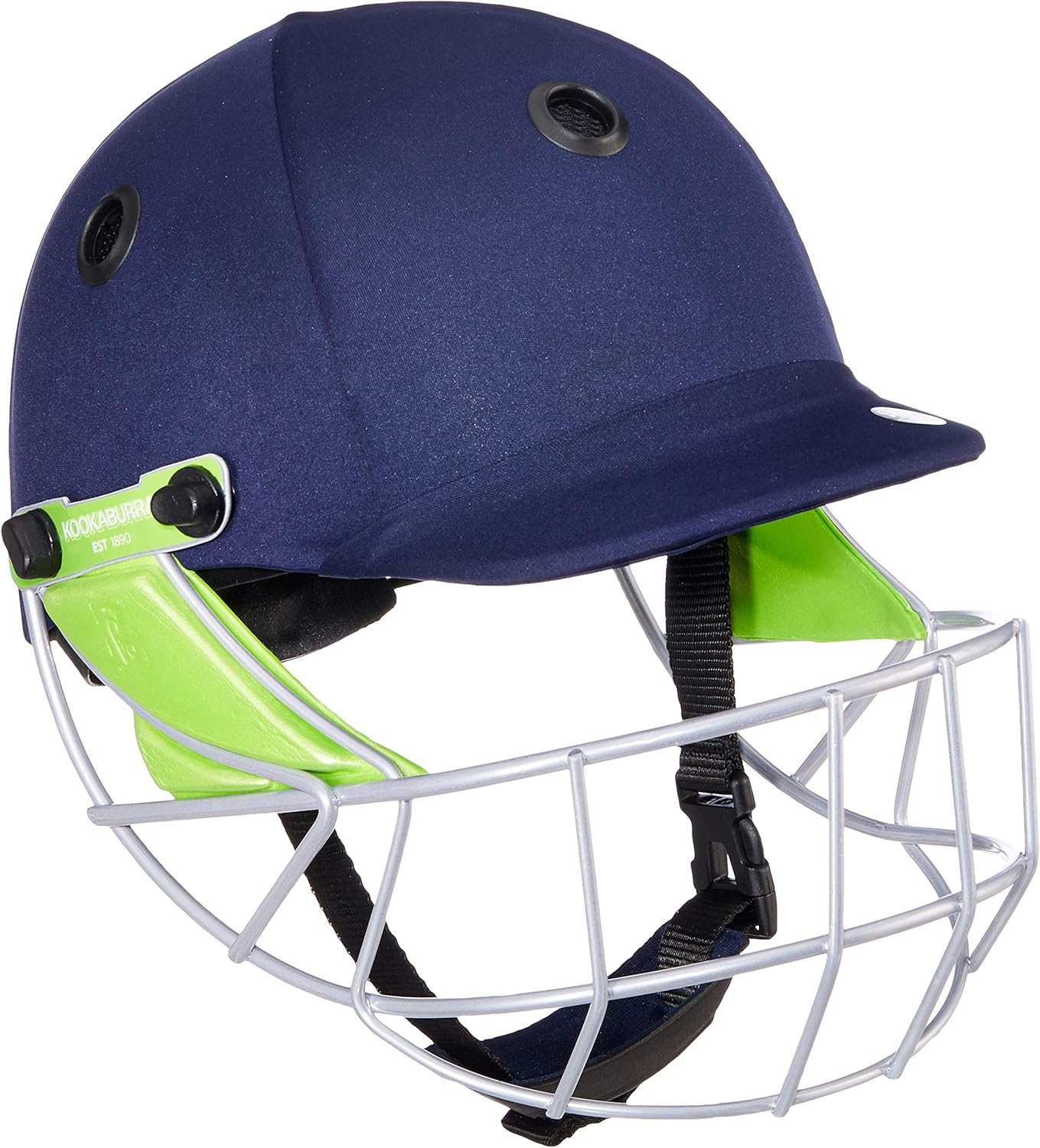 Kookaburra Pro 600 Cricket Helmet (Navy Blue, Small) | Superior Head Protection with Neck Guard | Shock Resistant, Sweat Absorbent, Breathable | Lightweight image number 2
