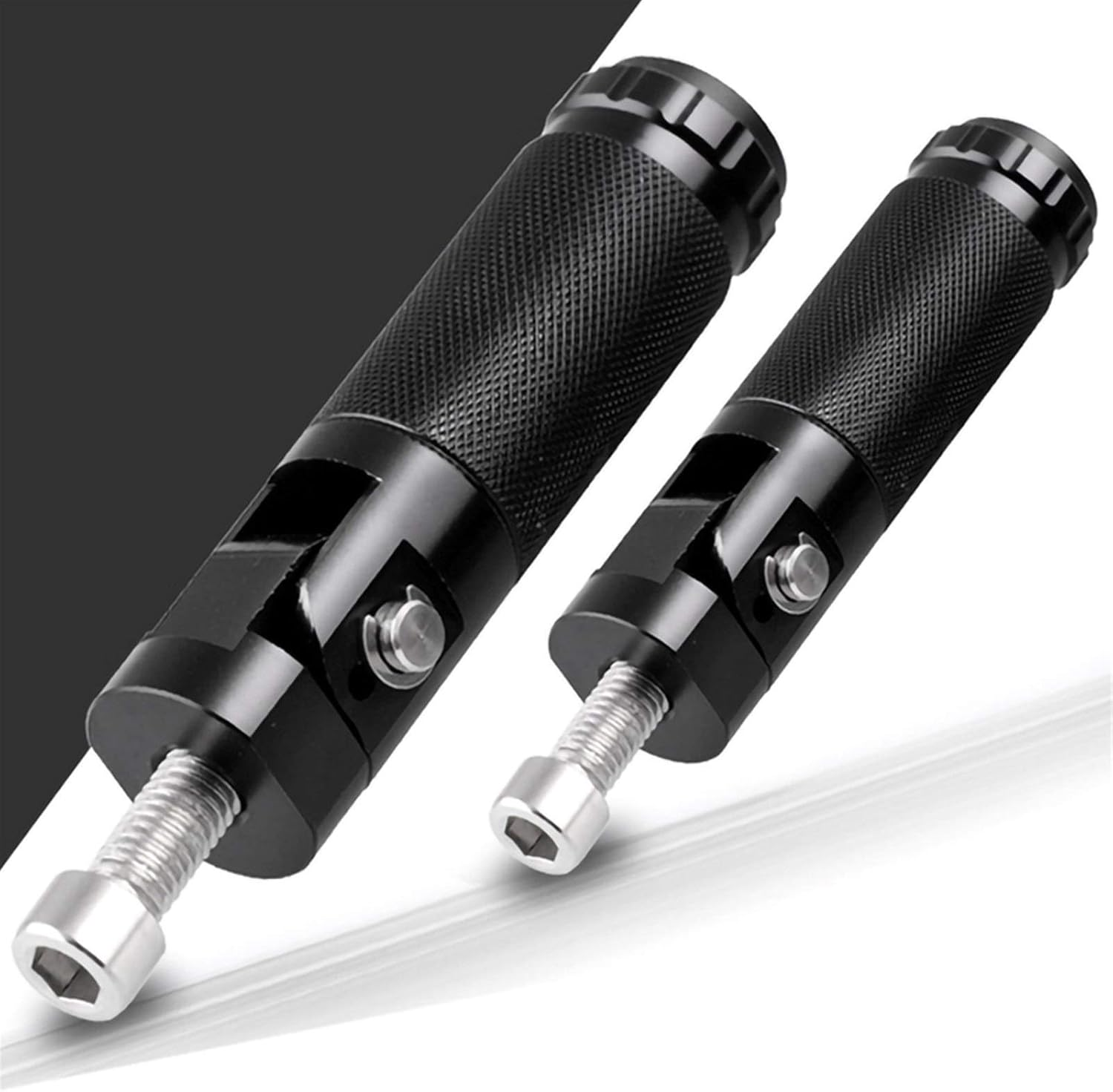 Foot Peg Foot Rest 2 Pieces of Black CNC Aluminum Alloy Universal Motorcycle Motorcycle Bicycle Folding Footrest Footrest Foot Nail Pedal Set Parts image number 1