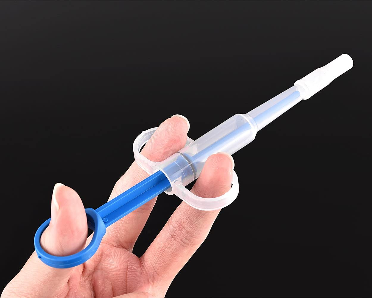 DS. Distinctive Style Pill Popper for Cats with Soft Tips Pet Pill Feeder Saving You from Being Bitten Medicine Feeding Dispenser Tool for Puppies - Blue image number 1