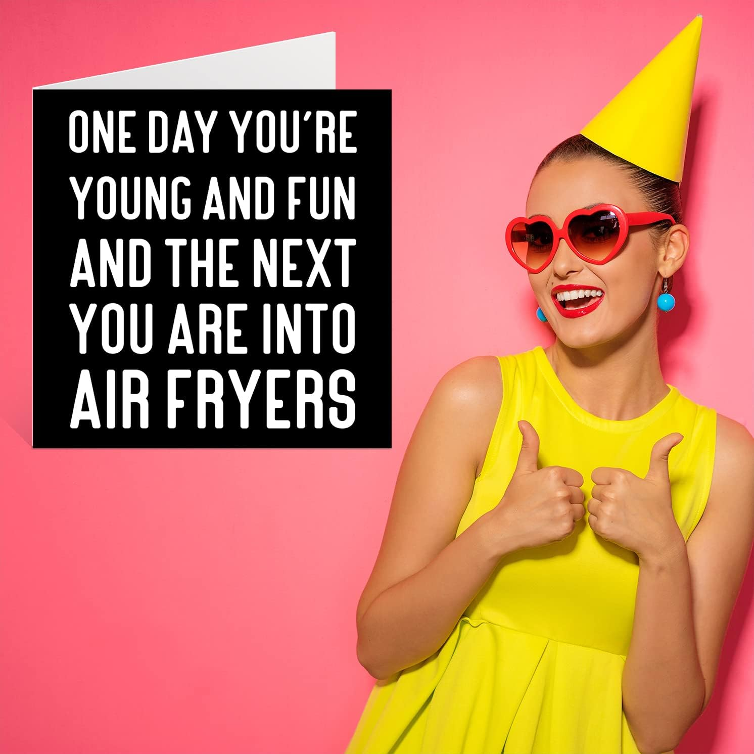 Stuff4 Funny Birthday Cards for Women Men - Air Fryers - Rude Birthday Cards for Her Him Mum Dad Brother Sister Friend Colleague, 145Mm X 145Mm Joke Humour Banter Bday Greeting Cards