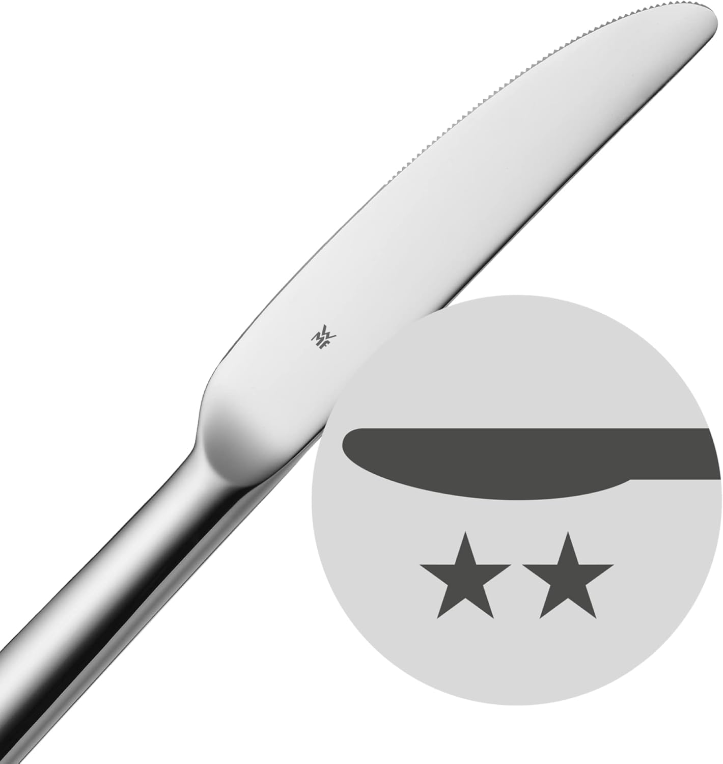 WMF Steak Knife Set 6-Piece Nuova Cromargan Stainless Steel Polished, Silver, 25 X 20.8 X 2.4 Cm image number 4