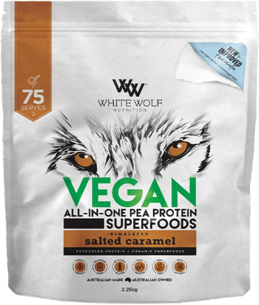 White Wolf Nutrition All in One Pea Protein with Superfoods - Iced Coffee 400G image number 2