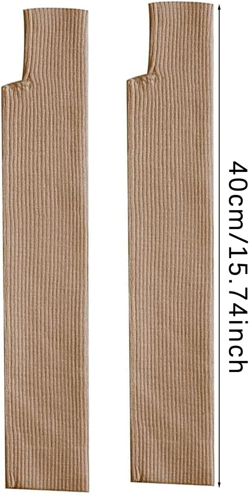 Arm Warmer Fingerless Sleeve Gloves Stretch Thumb Hole Gloves for Women Girls - White image number 3