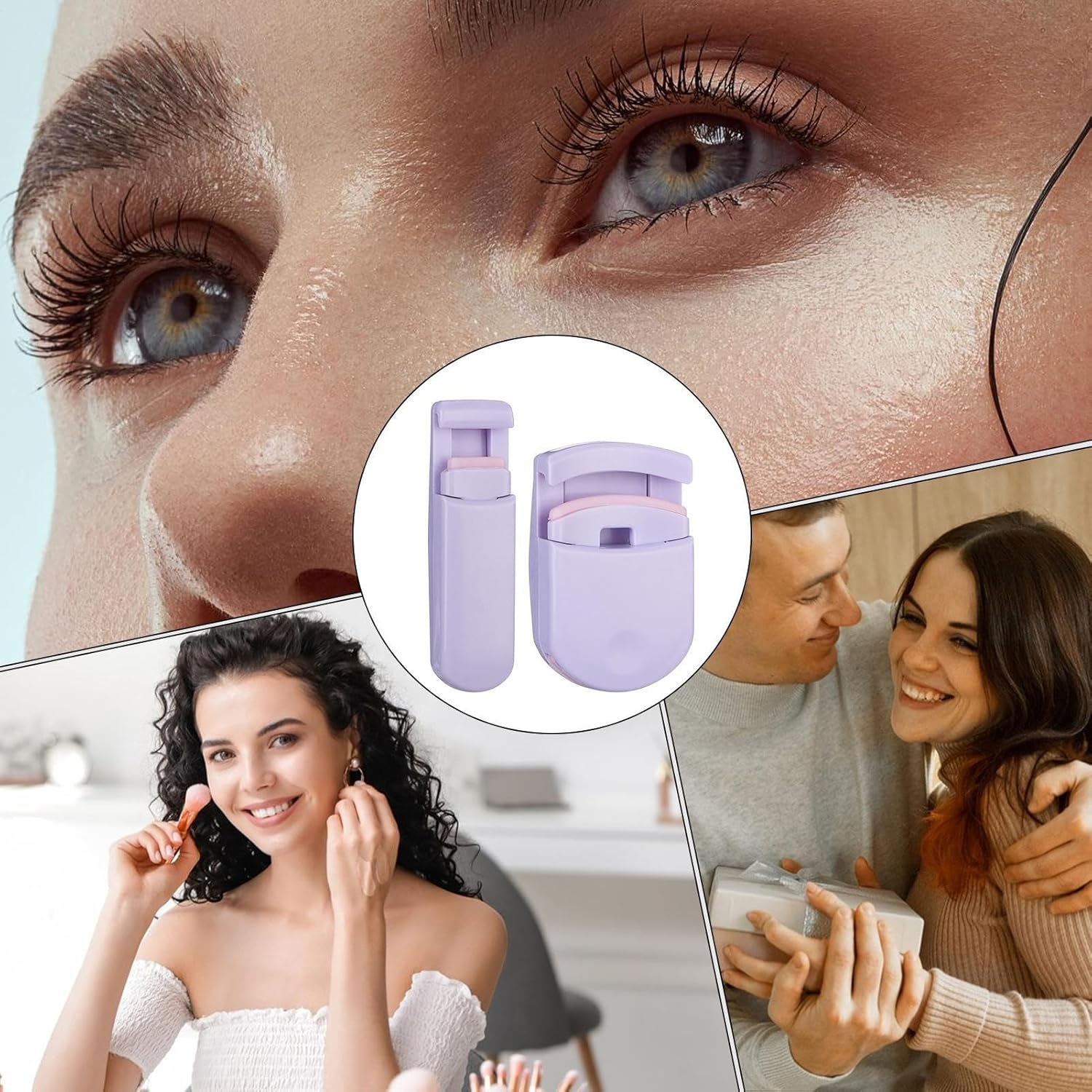 Lash Curler | Lift Eye Lash Curling Tool | Anti-Pinching Makeup Eyelash Lift Supplies for Tgirls Teens Women Boys Friends Family - Purple image number 2