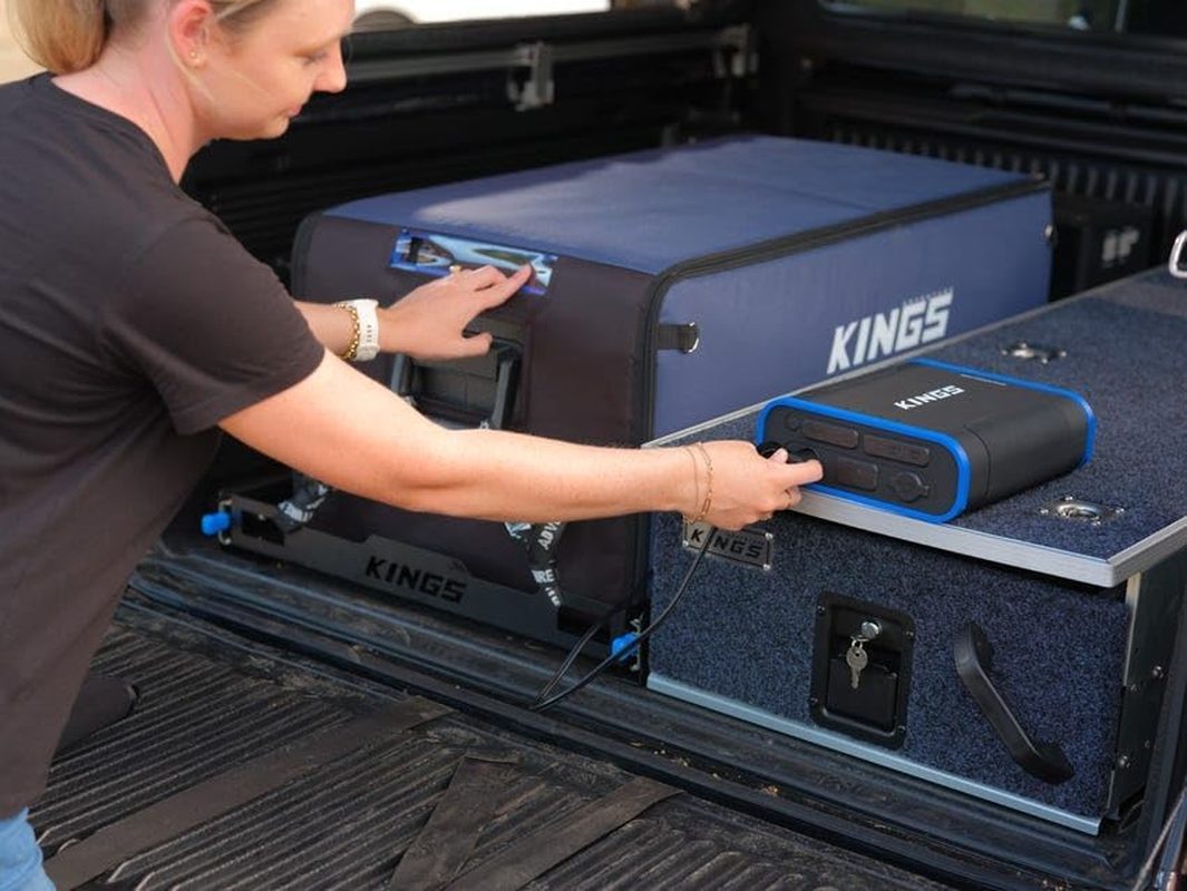 Kings 36Ah Lithium Portable Power Pack 100W USB C Lifepo4+ Clear Top Canvas Bag image number 6