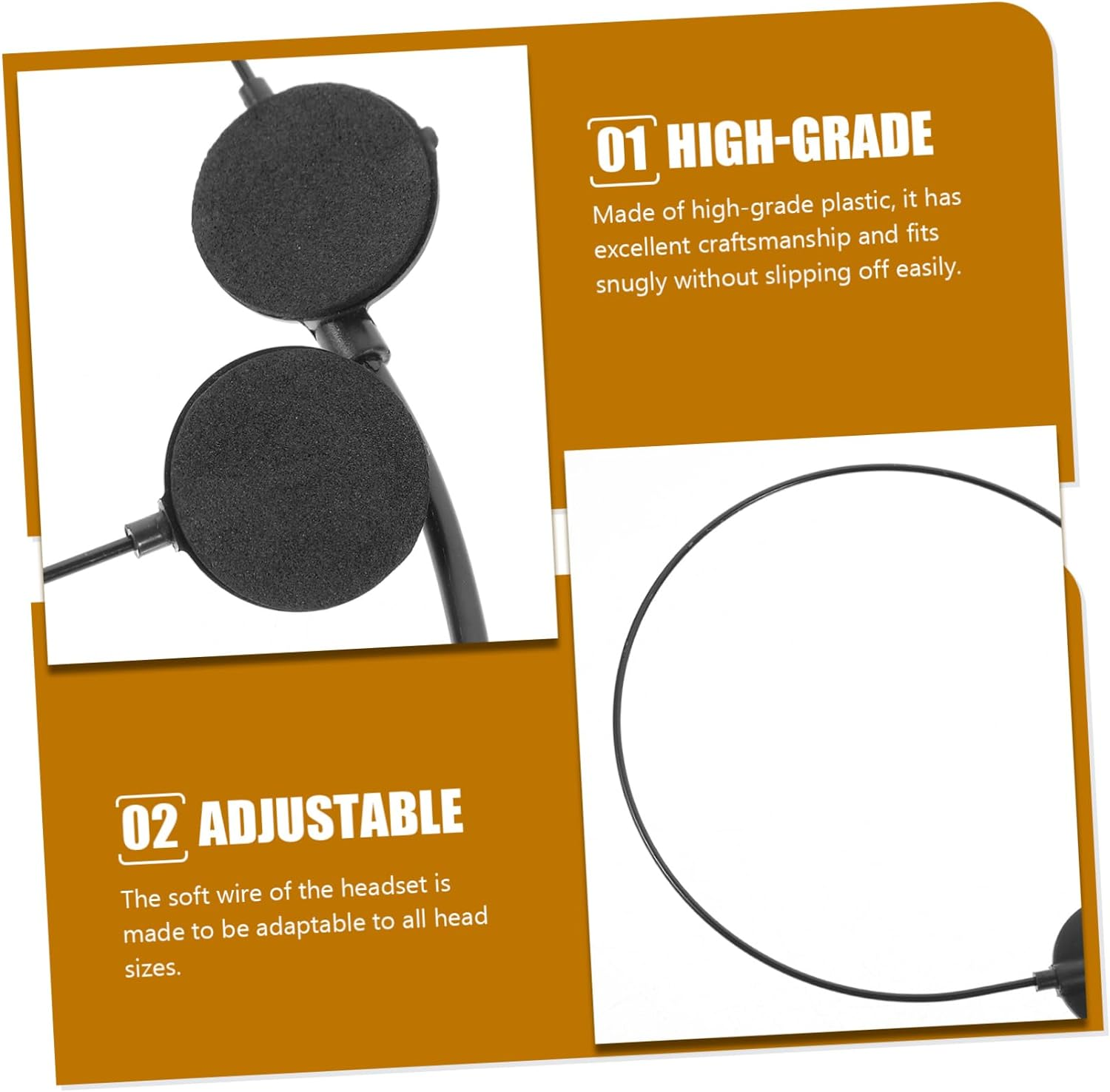 Hohopeti 2Pcs Fake Headphone Props Plastic Singer Headset Cosplay Costume for Child image number 5