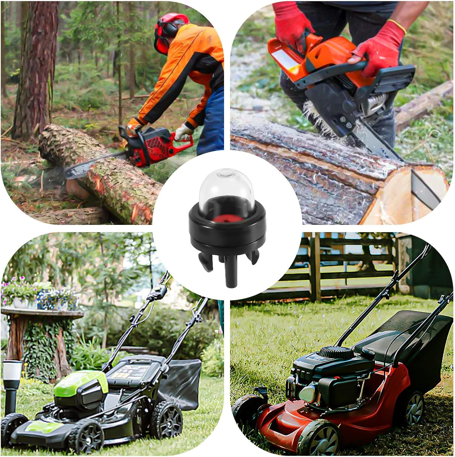 Snap in Primer Bulbs Pump & 8Pcs Carburetor Primer Bulb Replacements, for Walbro 188-512-1 WT-23A Poulan Echo Craftsman Homelite Chainsaw Blower & Trimmer image number 1