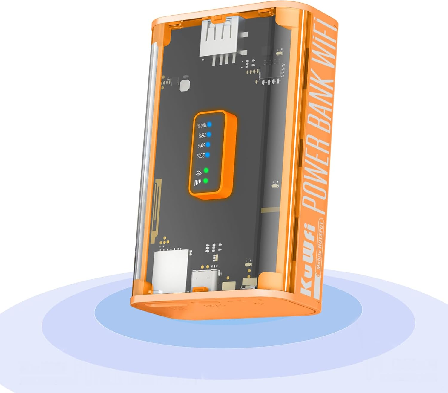 Kuwfi 4G LTE Mobile Router,Cat4 up To150Mbps Wifi Router Portable,Mc8 Router 4G LTE with 5200Mah Battery,Support 3G/4G SIM Card Unlocked,Hotspot Wifi Connect up to 10 User&hellip;