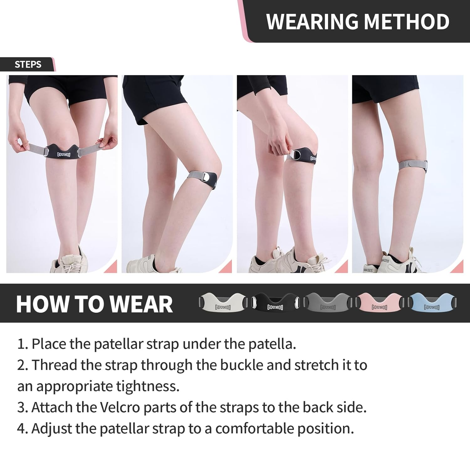 GOUNOD Silicone Patellar Tendon Support Strap image number 1