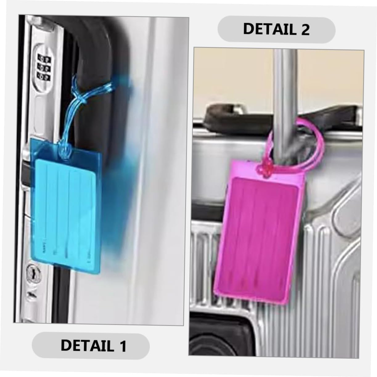 SAFIGLE 8Pcs Elegant Luggage Hanging Labels Travel Suitcase Tags Checked Boarding Tags image number 4