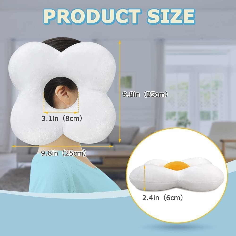NEPPT Ear Piercing Pillow for Side Sleepers Donut Pillow with Ear Hole, CNH, Relief Pain Ear Inflammation and Pressure Sores Guard Protector Earplugs Support Pillow for Sleeping image number 4