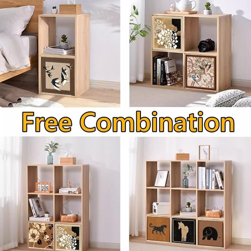 2 Packs Collapsible Storage Bins, Retro Style Foldable Storage Box for Toys, Clothes, Books, Closet & Shelves, Durable Home Storage Basket Organizer (A-Horse) image number 2