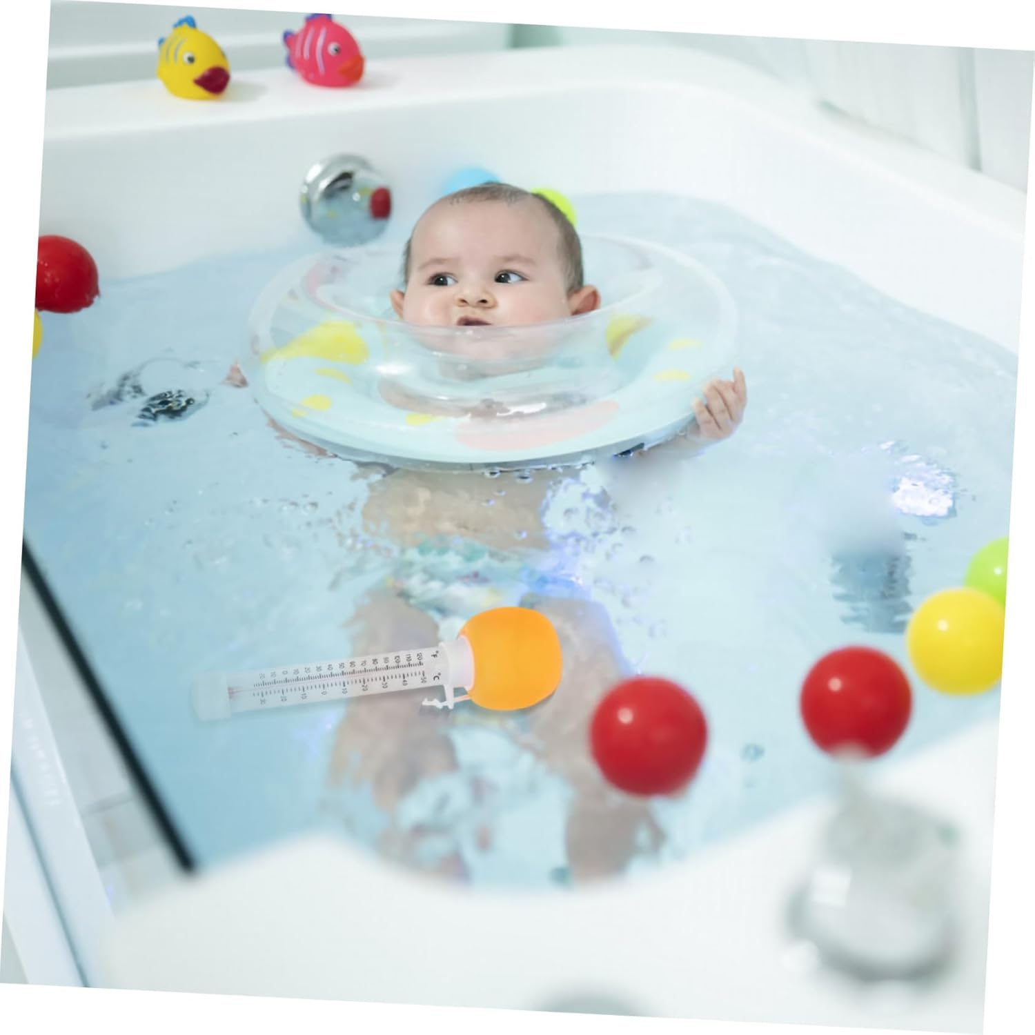 Swimming Pool Float Temperature Gauge Cartoon Design Bath Thermometer for Indoor Outdoor Pools Spas Hot Tubs Water Temperature Monitor