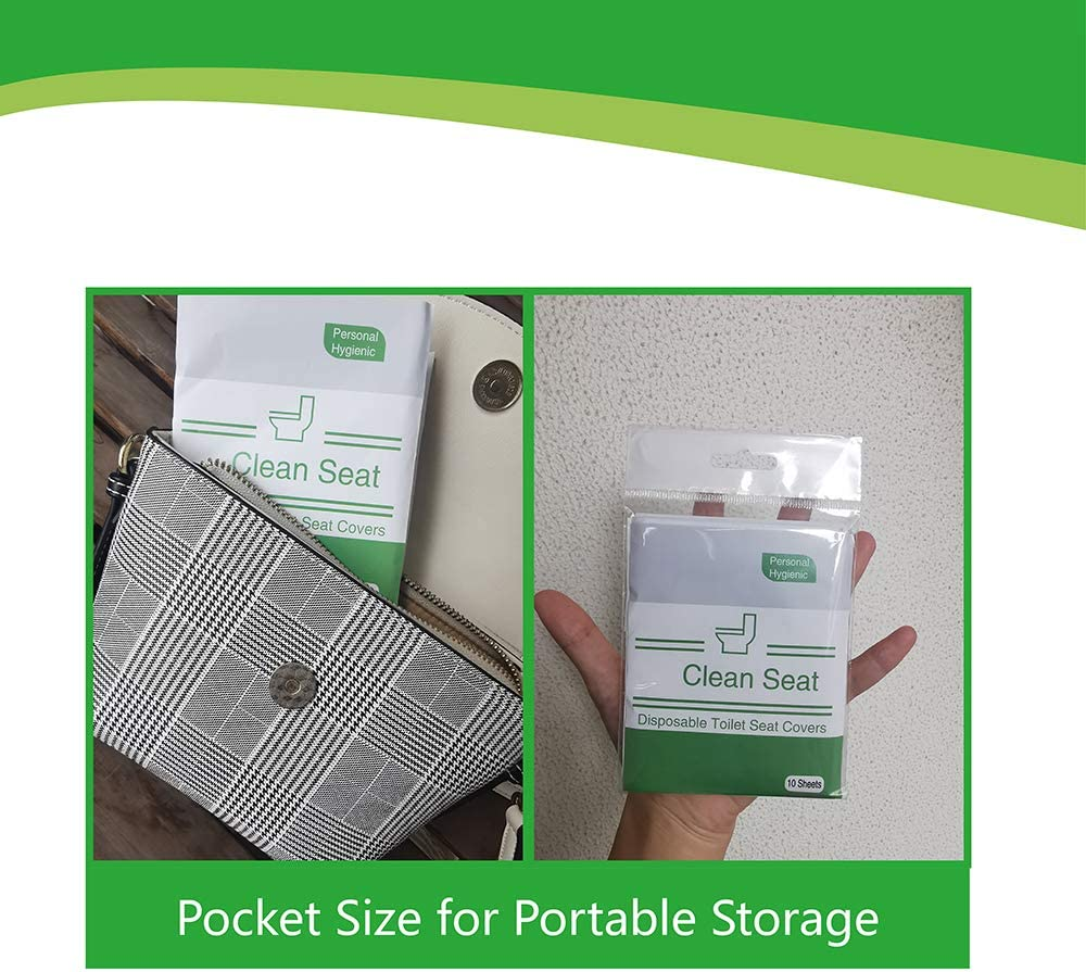 Disposable Toilet Seat Cover Toilet Paper Potty Training Daily Use Travel Size, Eco-Friendly Bio-Degradable Flushable Paper, Toilet Seat for Kids, Toddlers and Adults 5 Packs/50 Counts image number 5