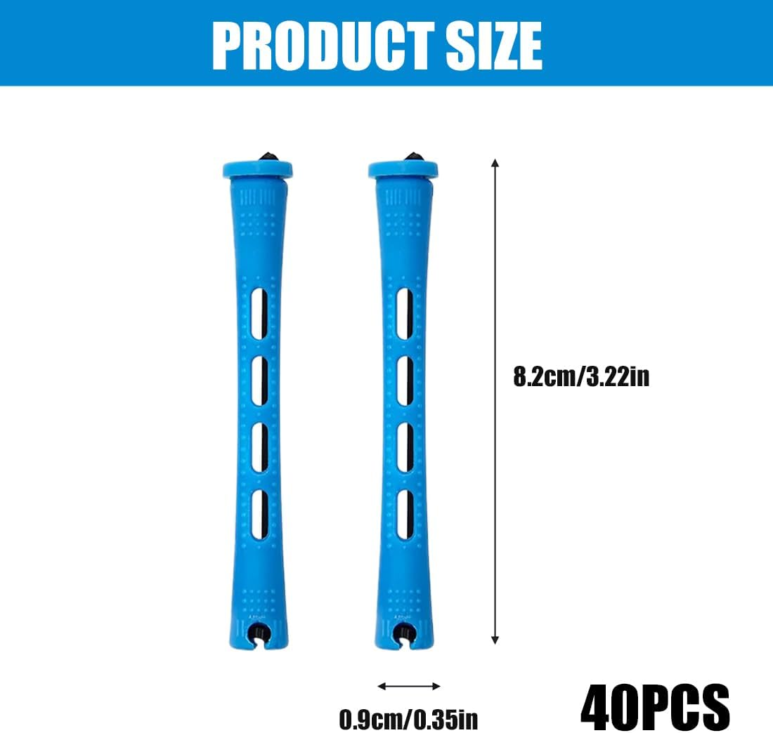 40 Pieces Small Perm Rollers, Small Curlers, Heat Free Curlers for Short, Long Hair, Shaping Tool, Curlers, Perm Curlers image number 4