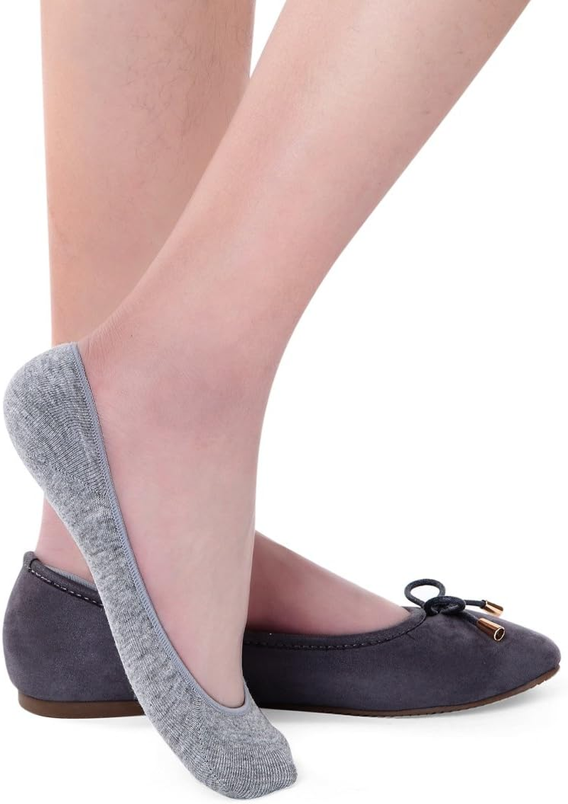 Ultra Low Cut Liner Socks Women No Show Non Slip Hidden Invisible for Flats Boat Summer 3/5 Pairs
