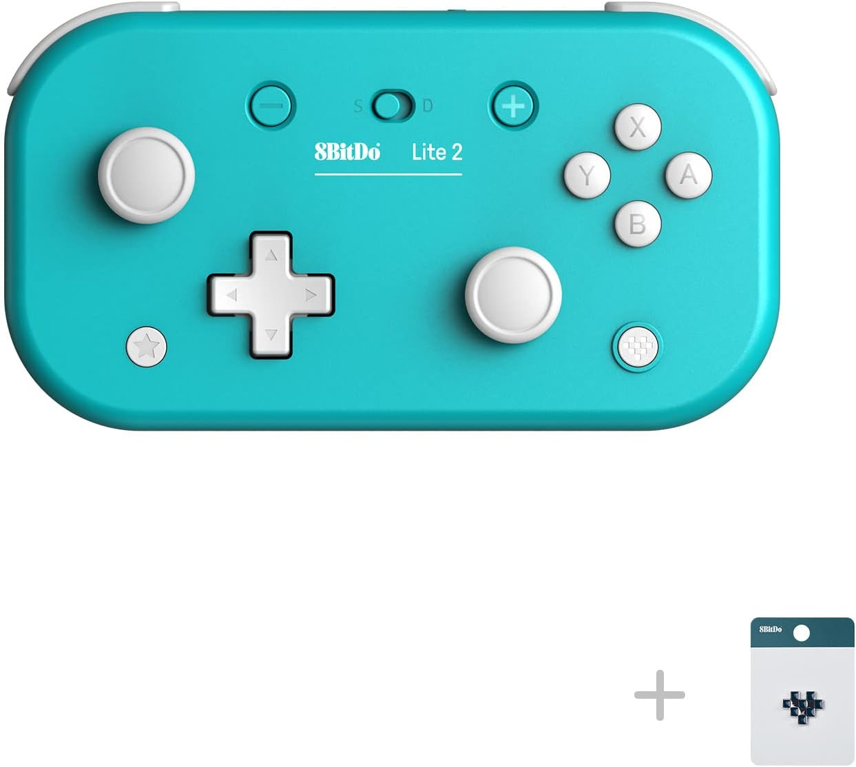 8Bitdo Lite 2 Bluetooth Controller with Motion Controls, Linear Motors Vibration, Joysticks, Triggers and D-Pad, Wireless Gamepad for Switch, Android & Raspberry Pi (Turquoise)