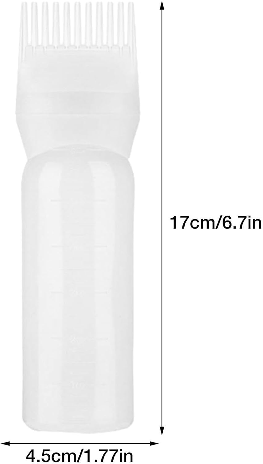 Hair Oil Applicator - Oil Bottle for Hair | Root Comb Applicator Bottle | Hair Oil Applicator Bottle | Bottles Root Comb Squeeze Applicator Bottles with Dots for Hair Coloring, Dye Hair and Oiling Car - Pink image number 7