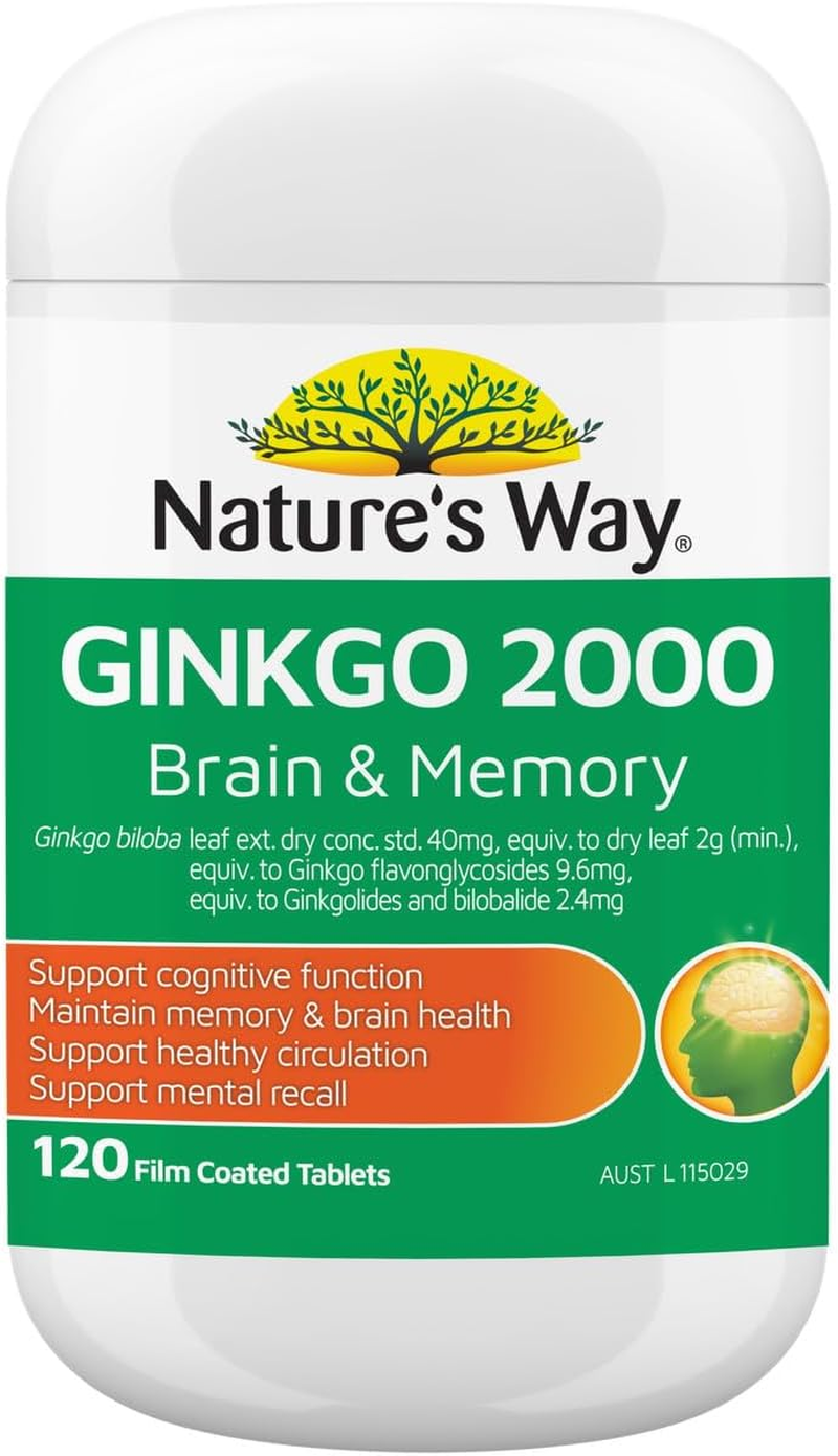 Nature'S Way Ginkgo 2000 Brain+Mem Film Coated 120 Tablets image number 2