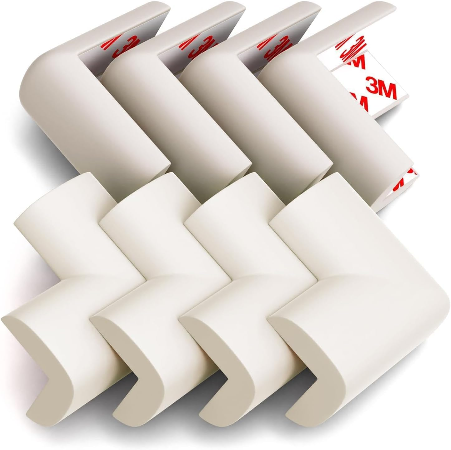 Corner Protector Baby Proof | Corner Guard Child Safety for Babies, Toddlers, Kids | Foam Corner Covers for Furniture, Table, Desk | 8 Pack (Ivory White) image number 2